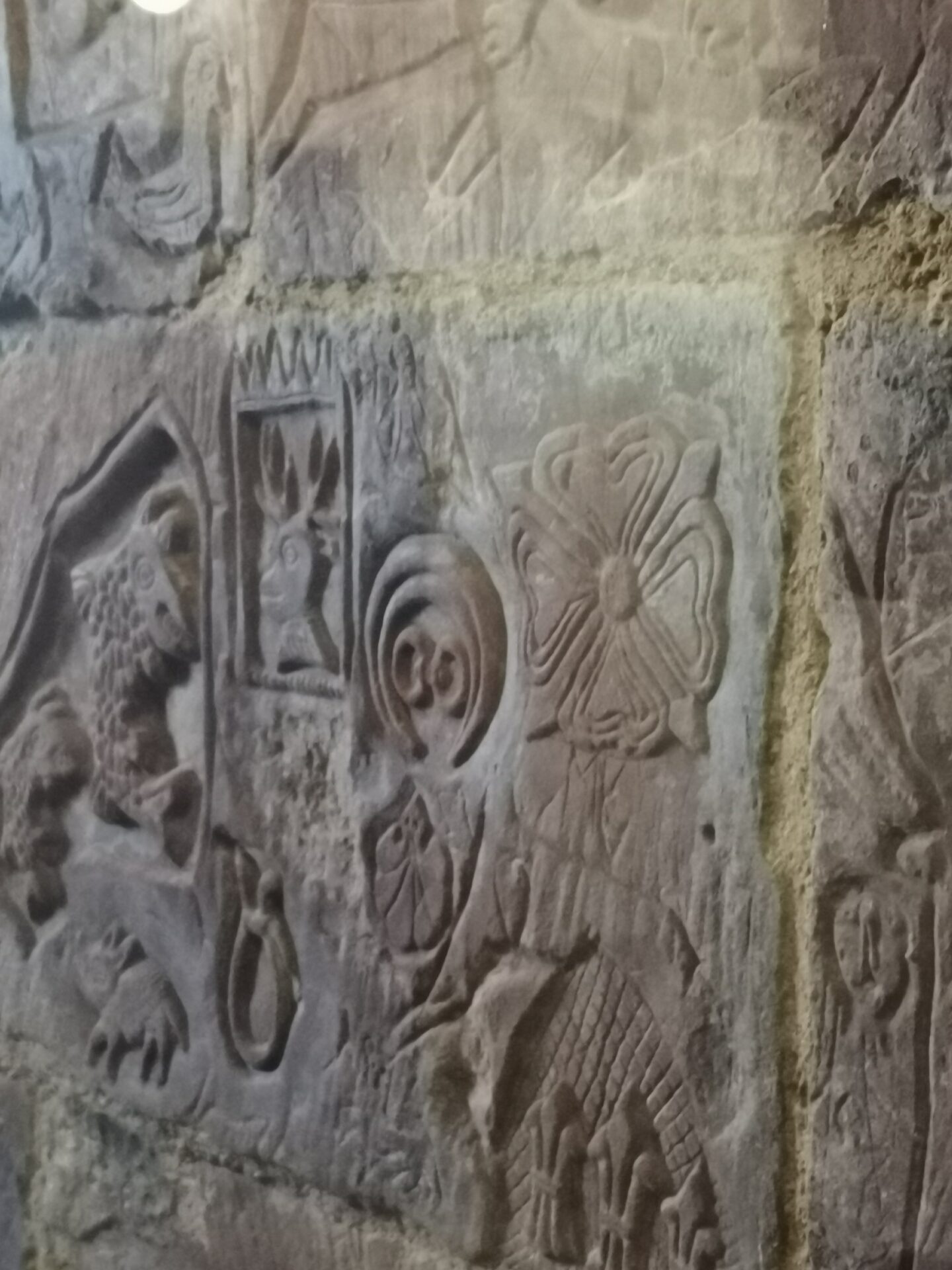 Carvings on stone in Carlisle castle